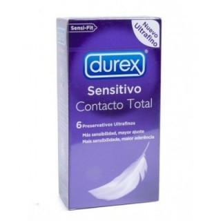 DUREX SENSITIVO CONTACTO TOTAL PRESERVATIVOS 6 UNIDADES