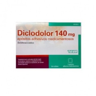 DICLODOLOR 140 mg 5 APOSITOS ADHESIVOS MEDICAMENTOSOS