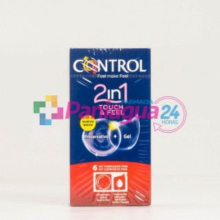 CONTROL 2 IN 1 TOUCH & FEEL + LUBE 6 UNDS